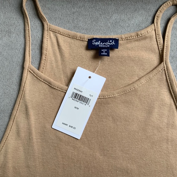 Splendid Tank Top Halter Tank Size Medium Neutral Beige $48 - Picture 3 of 11